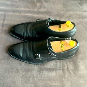Gordon Rush, size 11, double monk strap, black dress shoes